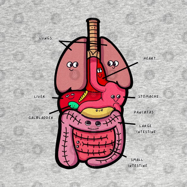 Anatomy Kids Kawaii cute design by Juliet & Gin